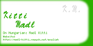 kitti madl business card